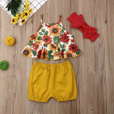 Toddler Baby Girls Clothes Sunflower Outfit Summer