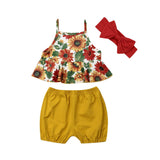 Toddler Baby Girls Clothes Sunflower Outfit Summer