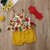 Toddler Baby Girls Clothes Sunflower Outfit Summer